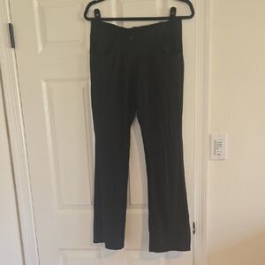 Black Yoga Band Wasit Office Pant